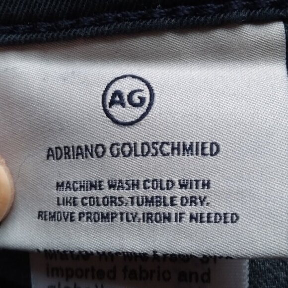 AG  "Slim Khaki Crop"  'Skinny Straight' Navy  Pedal Pusher Capri Pants Sz 23R - Picture 4 of 11